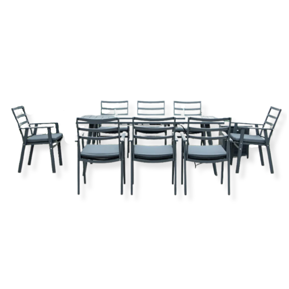 8-Seater Dining Table w/ Fire Table