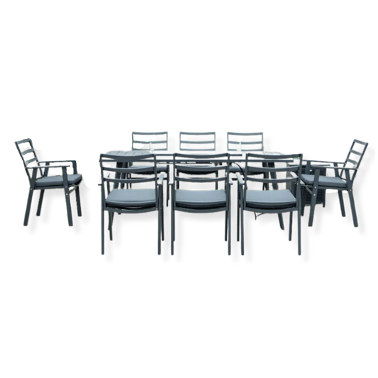 8-Seater Dining Table w/ Fire Table