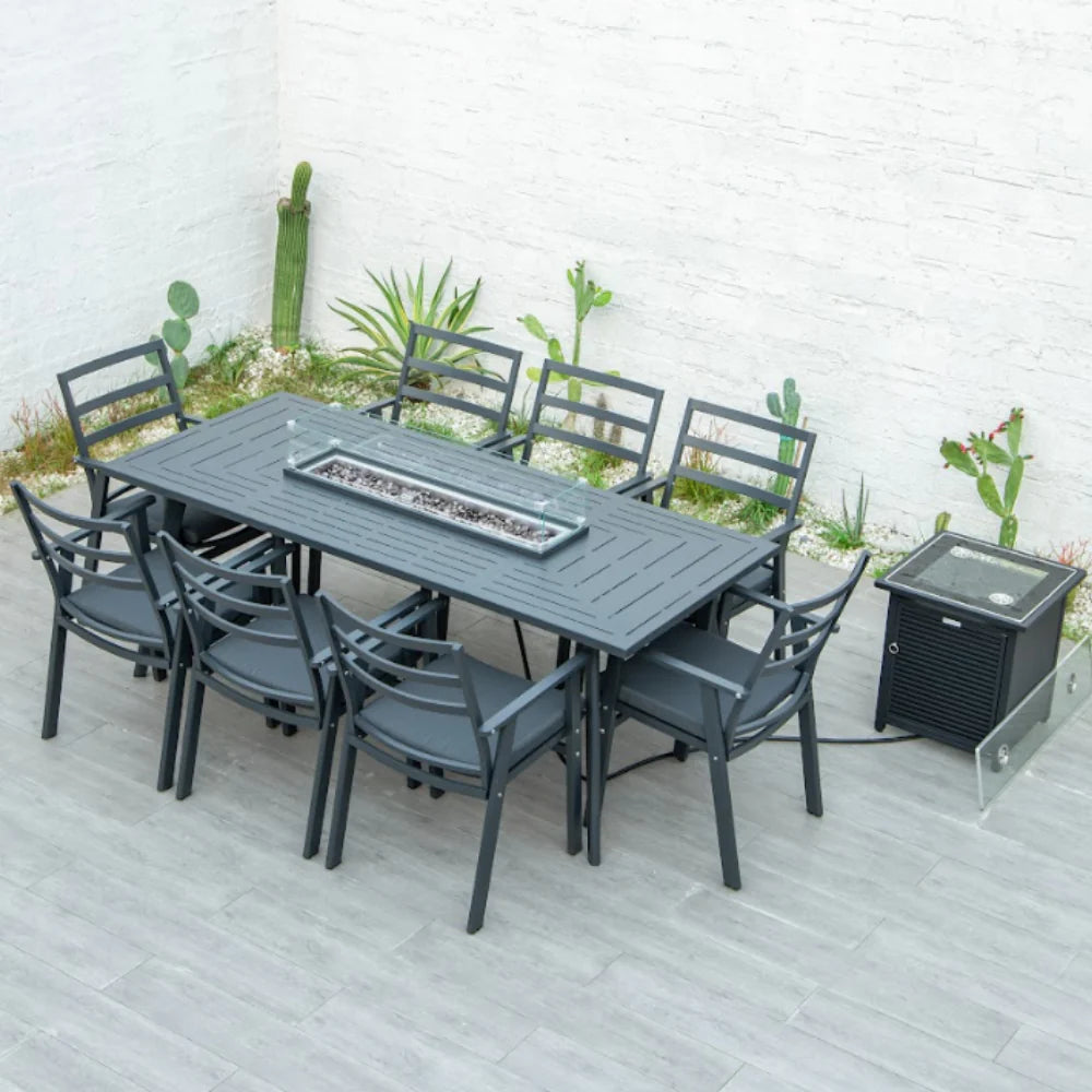 8-Seater Dining Table w/ Fire Table