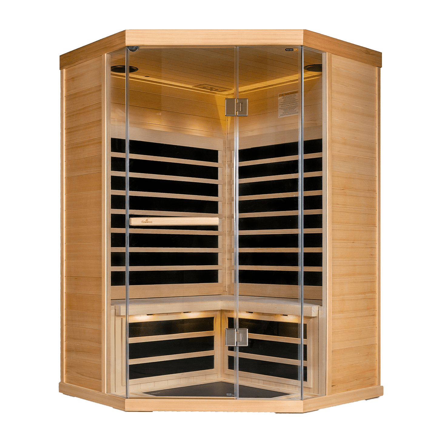 S870 - Hemlock - 3 Person 15 Amp Corner Infrared Sauna